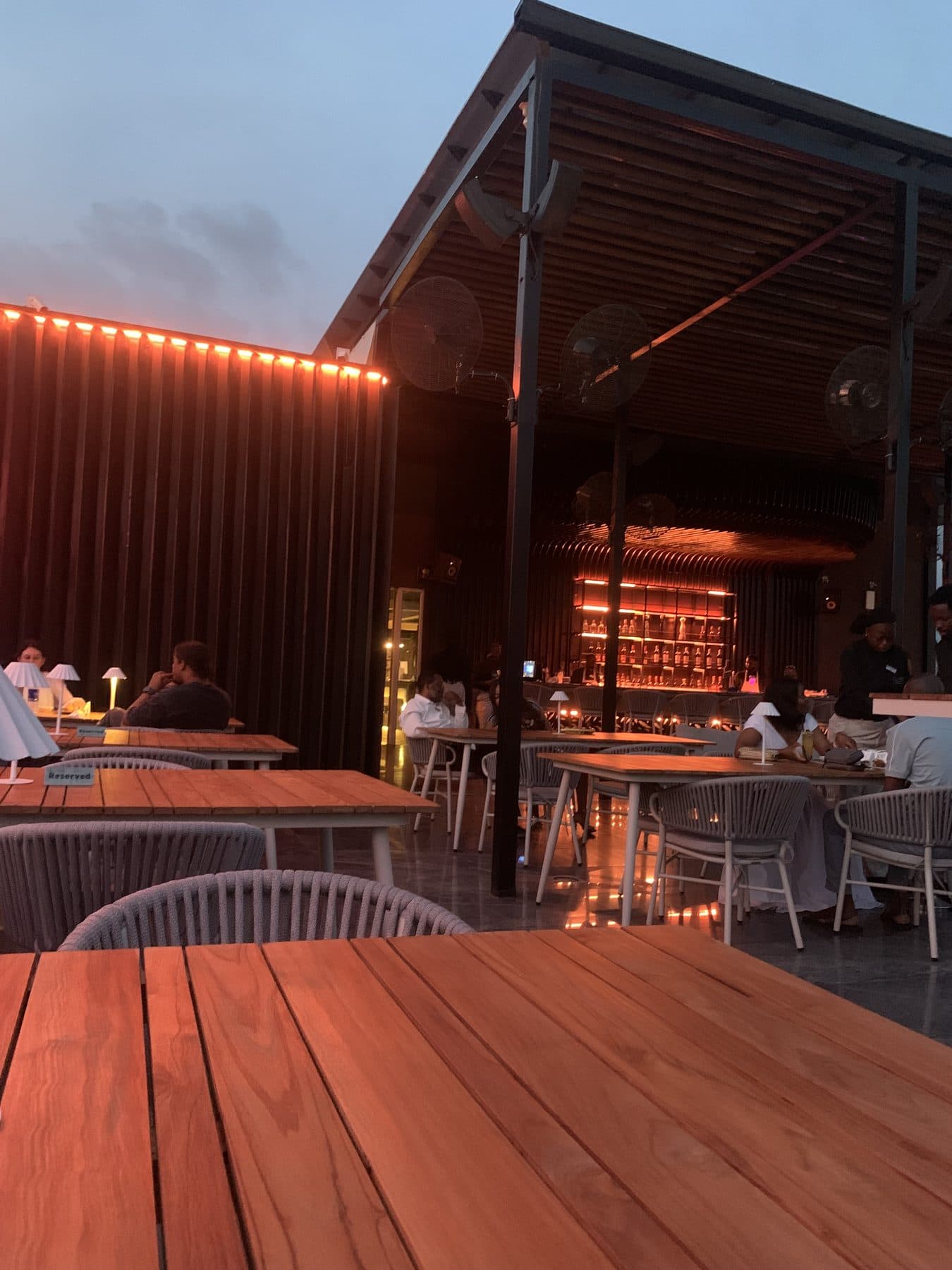 The bar before doors fill